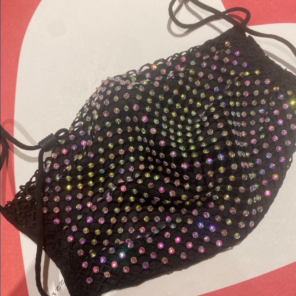 Rhinestone face covering brand new